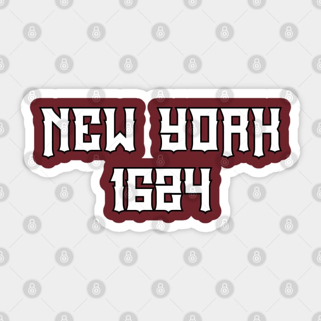 New York 1624 Sticker by Travellers